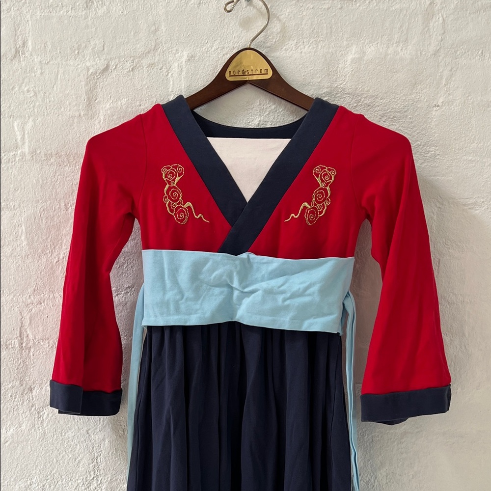 Mulan Princess Stretch Play Dress Costume Sz 7